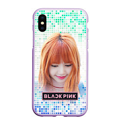 Чехол iPhone XS Max матовый Lisa Blackpink, цвет: 3D-сиреневый