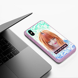 Чехол iPhone XS Max матовый Lisa Blackpink, цвет: 3D-сиреневый — фото 2