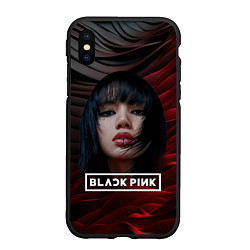 Чехол iPhone XS Max матовый Blackpink red and black, цвет: 3D-черный