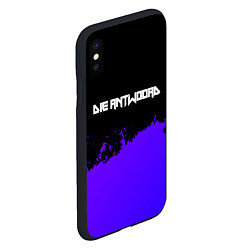 Чехол iPhone XS Max матовый Die Antwoord purple grunge, цвет: 3D-черный — фото 2