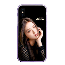 Чехол iPhone XS Max матовый Blackpink Cute Jisoo Kim, цвет: 3D-светло-сиреневый