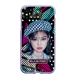 Чехол iPhone XS Max матовый Jennie Blackpink, цвет: 3D-светло-сиреневый