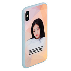 Чехол iPhone XS Max матовый Jennie Kim Blackpink, цвет: 3D-голубой — фото 2