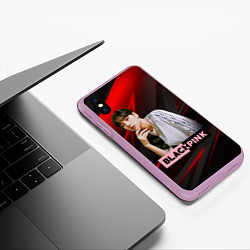 Чехол iPhone XS Max матовый Lisa Blackpink kpop, цвет: 3D-сиреневый — фото 2