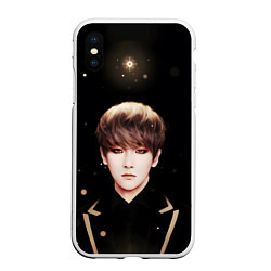 Чехол iPhone XS Max матовый Byun Baek hyun, цвет: 3D-белый