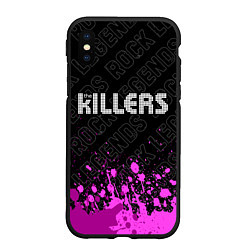 Чехол iPhone XS Max матовый The Killers rock legends: символ сверху, цвет: 3D-черный