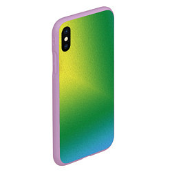 Чехол iPhone XS Max матовый Радужный градиент, цвет: 3D-сиреневый — фото 2