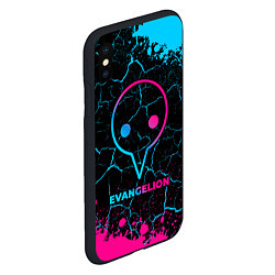 Чехол iPhone XS Max матовый Evangelion - neon gradient, цвет: 3D-черный — фото 2