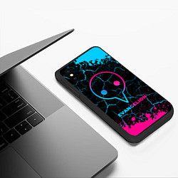 Чехол iPhone XS Max матовый Evangelion - neon gradient, цвет: 3D-черный — фото 2