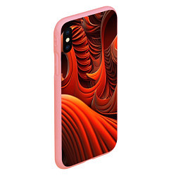 Чехол iPhone XS Max матовый Оранжевая абстракция, цвет: 3D-баблгам — фото 2