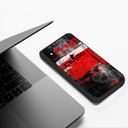 Чехол iPhone XS Max матовый CS GO краска, цвет: 3D-черный — фото 2