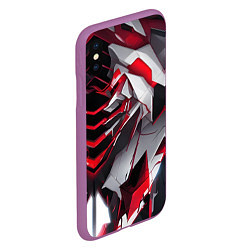 Чехол iPhone XS Max матовый Кибернетические рёбра, цвет: 3D-фиолетовый — фото 2