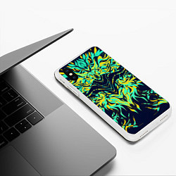 Чехол iPhone XS Max матовый Сияние узора, цвет: 3D-белый — фото 2