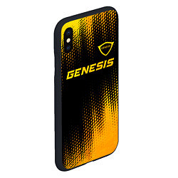 Чехол iPhone XS Max матовый Genesis - gold gradient: символ сверху, цвет: 3D-черный — фото 2