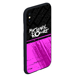 Чехол iPhone XS Max матовый My Chemical Romance rock legends: символ сверху, цвет: 3D-черный — фото 2