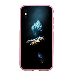 Чехол iPhone XS Max матовый Vegeta - Dragon ball, цвет: 3D-розовый