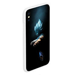 Чехол iPhone XS Max матовый Vegeta - Dragon ball, цвет: 3D-белый — фото 2