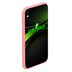 Чехол iPhone XS Max матовый CS GO black green logo, цвет: 3D-баблгам — фото 2