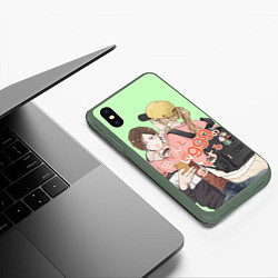 Чехол iPhone XS Max матовый Yamada-kun to Lv999 no Koi wo Suru, цвет: 3D-темно-зеленый — фото 2