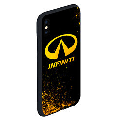 Чехол iPhone XS Max матовый Infiniti - gold gradient, цвет: 3D-черный — фото 2