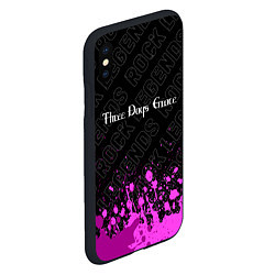 Чехол iPhone XS Max матовый Three Days Grace rock legends: символ сверху, цвет: 3D-черный — фото 2