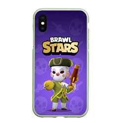 Чехол iPhone XS Max матовый Barqley Brawl stars, цвет: 3D-салатовый