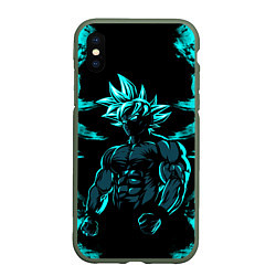 Чехол iPhone XS Max матовый Goku - Dragon ball, цвет: 3D-темно-зеленый