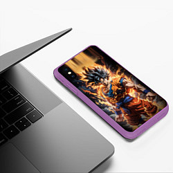 Чехол iPhone XS Max матовый Сон гоку - драгонболл, цвет: 3D-фиолетовый — фото 2