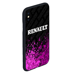 Чехол iPhone XS Max матовый Renault pro racing: символ сверху, цвет: 3D-черный — фото 2