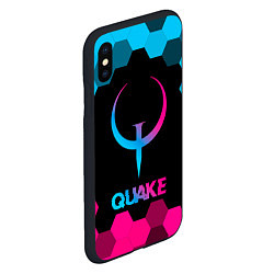 Чехол iPhone XS Max матовый Quake - neon gradient, цвет: 3D-черный — фото 2