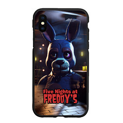 Чехол iPhone XS Max матовый Five Nights at Freddys Bonnie, цвет: 3D-черный