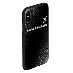 Чехол iPhone XS Max матовый Darling in the FranXX glitch на темном фоне: симво, цвет: 3D-черный — фото 2