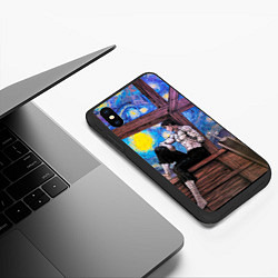 Чехол iPhone XS Max матовый Берсерк и небо Ван Гога, цвет: 3D-черный — фото 2