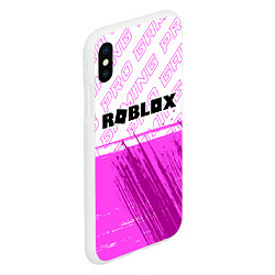 Чехол iPhone XS Max матовый Roblox pro gaming: символ сверху, цвет: 3D-белый — фото 2