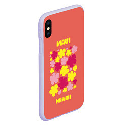 Чехол iPhone XS Max матовый Мауи - Гавайи, цвет: 3D-светло-сиреневый — фото 2