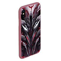 Чехол iPhone XS Max матовый Кибер кости, цвет: 3D-малиновый — фото 2