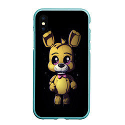 Чехол iPhone XS Max матовый Spring Bonnie Five Nights at Freddys, цвет: 3D-мятный