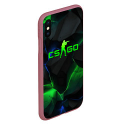 Чехол iPhone XS Max матовый CS GO dark green, цвет: 3D-малиновый — фото 2