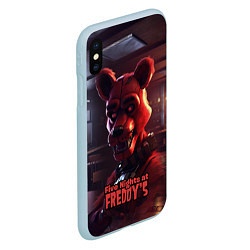 Чехол iPhone XS Max матовый Five Nights at Freddys Mangle, цвет: 3D-голубой — фото 2