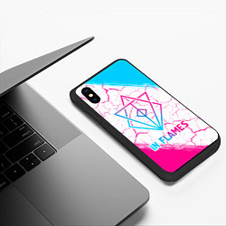 Чехол iPhone XS Max матовый In Flames neon gradient style, цвет: 3D-черный — фото 2