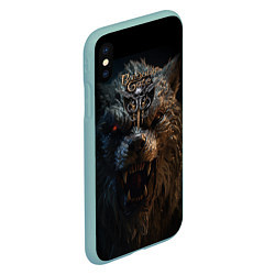 Чехол iPhone XS Max матовый Baldurs Gate 3 оборотень, цвет: 3D-мятный — фото 2