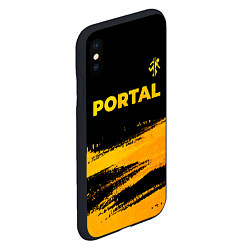 Чехол iPhone XS Max матовый Portal - gold gradient: символ сверху, цвет: 3D-черный — фото 2