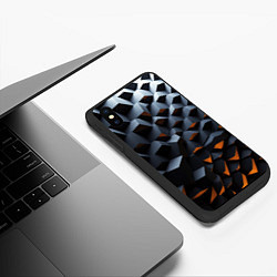 Чехол iPhone XS Max матовый Объемные углы, цвет: 3D-черный — фото 2