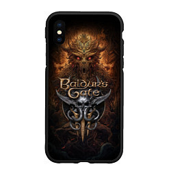 Чехол iPhone XS Max матовый Baldurs Gate 3 demon, цвет: 3D-черный