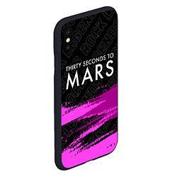 Чехол iPhone XS Max матовый Thirty Seconds to Mars rock legends: символ сверху, цвет: 3D-черный — фото 2