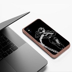 Чехол iPhone XS Max матовый Зенин Маки - Магическая битва, цвет: 3D-коричневый — фото 2