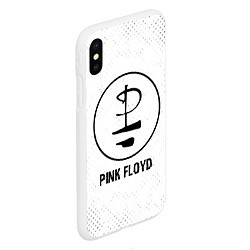 Чехол iPhone XS Max матовый Pink Floyd glitch на светлом фоне, цвет: 3D-белый — фото 2