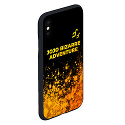 Чехол iPhone XS Max матовый JoJo Bizarre Adventure - gold gradient: символ све, цвет: 3D-черный — фото 2