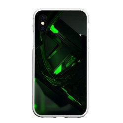 Чехол iPhone XS Max матовый Токсичная абстрактность, цвет: 3D-белый