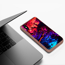 Чехол iPhone XS Max матовый Светящаяся Земля, цвет: 3D-коричневый — фото 2